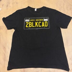 Ten Unisex Carrie Underwood 2BLKCAD The Blown Away Tour 2013 Black Shirt Size L